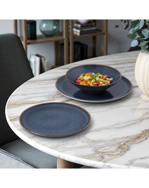 18-teiliges blaues Yumi Sandstein-Set