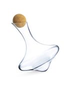 Karaffe mit Drehverschluss 1,3 l mit Korkverschluss Mundgeblasenes Glas, Kork