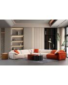 Canapé d'angle Flamingo Corner 2  crème orange - 335x405x105x80 cm