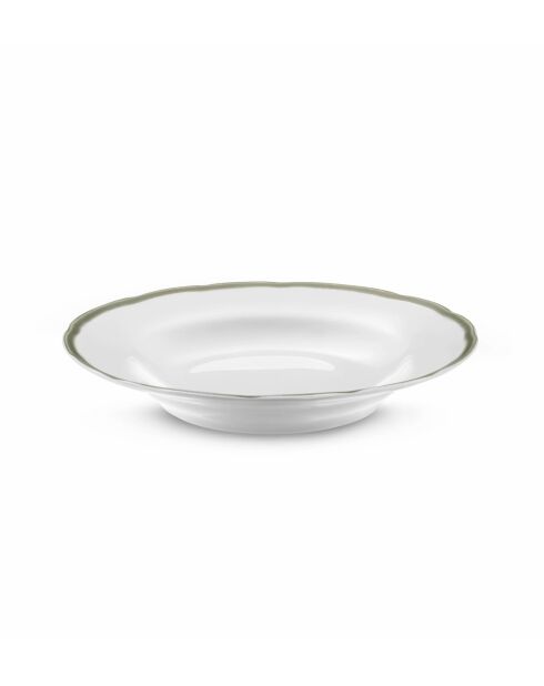 Porseleinen dinerset - Scala Borden Wit/Groen - 18 stuks