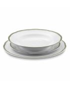 Tafelset aus Porzellan - Scala Teller Weiß/Grün - 18-teilig