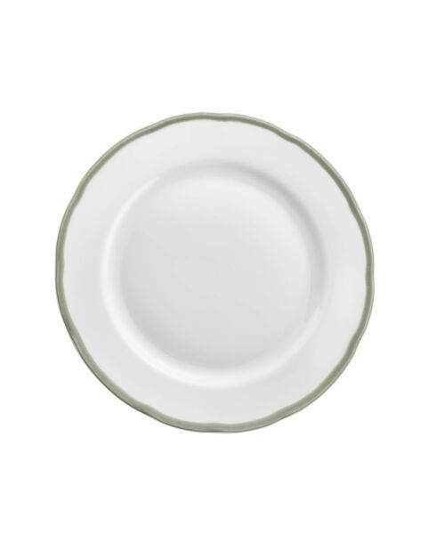Porseleinen dinerset - Scala Borden Wit/Groen - 18 stuks