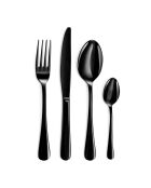 Clipper schwarzes Besteckset - 24-teilig