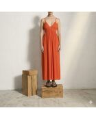 Vestido básico Balina de barro rojo