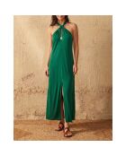 Vestido de crepé de seda Alma verde Aspen