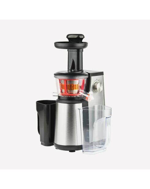 Geräuschloser Saftpresse GSX12 Edelstahl/schwarz/transparent - 400W