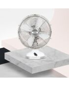 Ventilador silencioso blanco y metálico JOE50 Design - D.25 cm