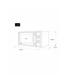 Mikrowelle und Grill VI07 grau - 900/1000W