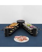 4-in-1-Raclette-Set Friendly Design RP360 grau/schwarz - 8 Personen