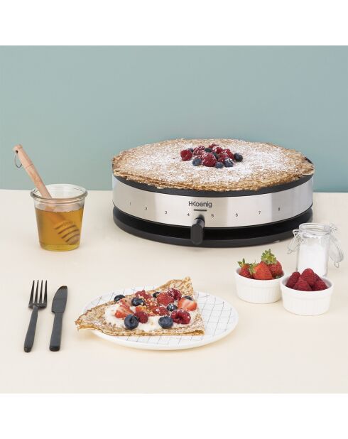 Klassischer Kreppautomat KREP29 grau/schwarz - 1300W