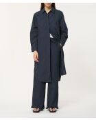 Marineblauwe broek met wijde pijpen van modal Jakota