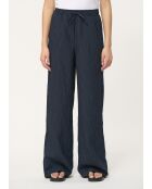 Marineblauwe broek met wijde pijpen van modal Jakota