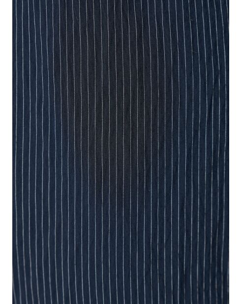 Marineblauwe broek met wijde pijpen van modal Jakota