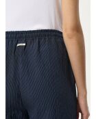 Marineblauwe broek met wijde pijpen van modal Jakota