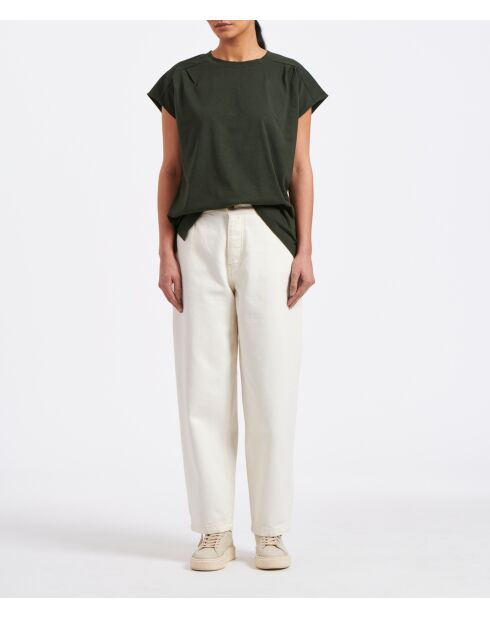 Mamahose Ginger Coquillage aus Baumwollgabardine in Ecru