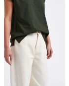 Mamahose Ginger Coquillage aus Baumwollgabardine in Ecru