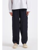 Bob marineblauwe linnen 7/8 broek