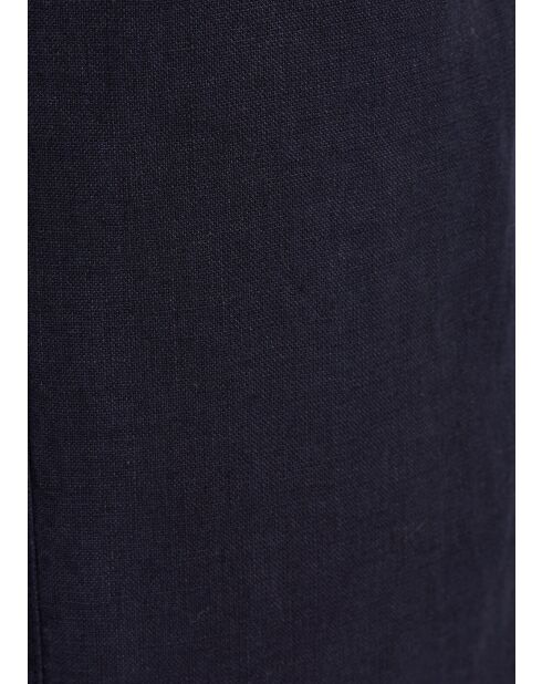 Bob marineblauwe linnen 7/8 broek