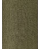 Jiroshi khakifarbene Leinenhose mit weitem Beinschnitt