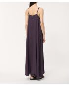 Bachira gestreiftes, fließendes langes Kleid in Pflaumenfarben