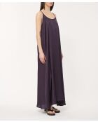 Bachira gestreiftes, fließendes langes Kleid in Pflaumenfarben