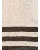 Maglione a righe in maglia leggera ecru/nero Jairam