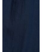 Vestido midi de voile de algodón azul marino Buffy