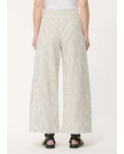 Taylor hellgraue weite Baumwollhose mit geprägten Streifen