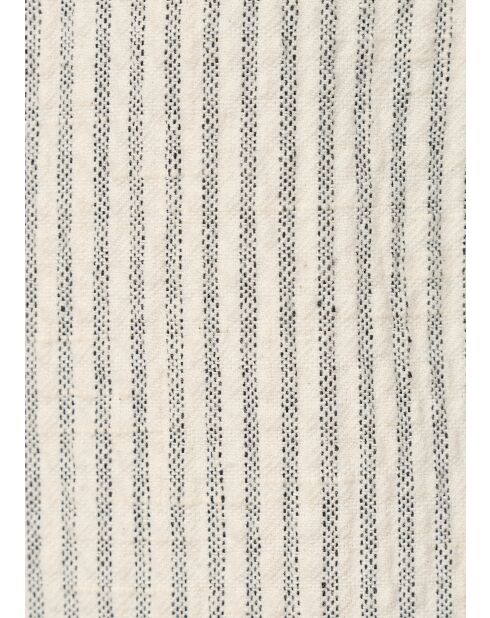 Taylor hellgraue weite Baumwollhose mit geprägten Streifen