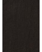 Zwarte Jining linnen wijd uitlopende jurk