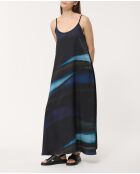 Bachira marineblaues Krawattenkleid