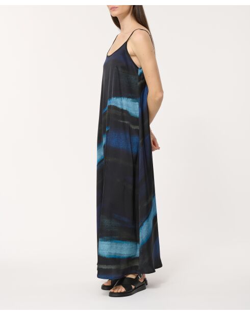 Bachira marineblaues Krawattenkleid