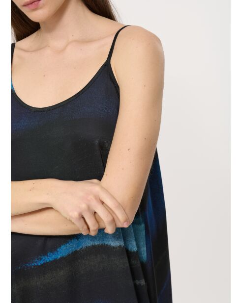 Bachira marineblaues Krawattenkleid