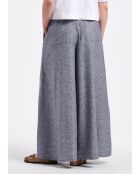 Pantalon jupe culotte en chambray de lin viscose Bade gitane