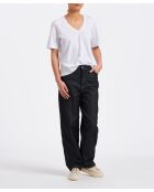 Wit T-shirt van biologisch katoen in Bourdon