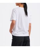 Wit T-shirt van biologisch katoen in Bourdon