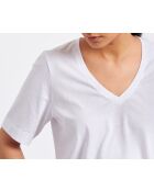 Wit T-shirt van biologisch katoen in Bourdon