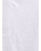 Wit T-shirt van biologisch katoen in Bourdon