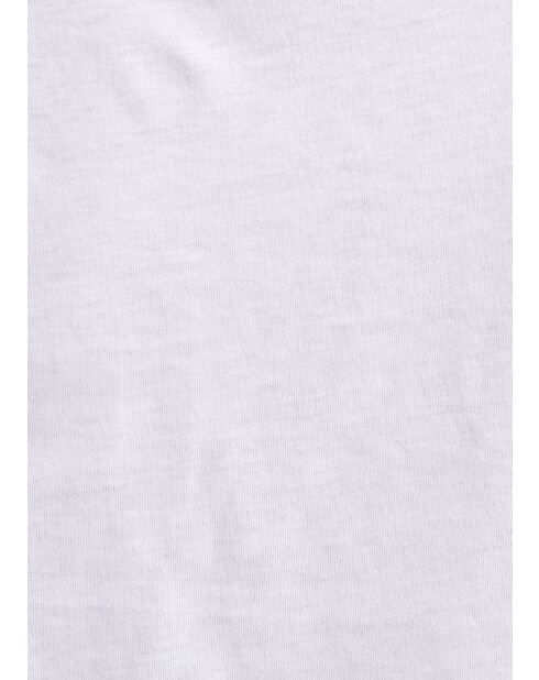 Wit T-shirt van biologisch katoen in Bourdon