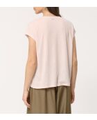 Lockeres T-Shirt aus Bora-Pulverleinen