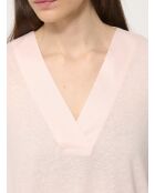 Lockeres T-Shirt aus Bora-Pulverleinen