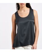 Tassilo ärmelloses schwarzes Satintop