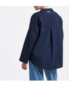 Bulot marineblaues Oversize-Langarmshirt aus Baumwolle