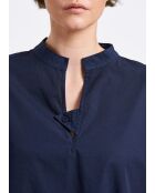 Bulot marineblaues Oversize-Langarmshirt aus Baumwolle