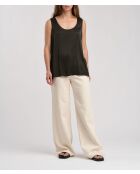 Normales Top aus Satin von Tassilo, schokoladenbraun