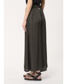 Bristom Hose aus pflaumenfarbenem Satin mit weitem Bein