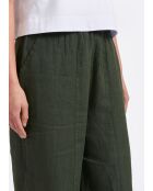 Khakifarbene 7/8-Leinenhose Bob