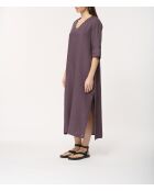 Jordani pruimkleurige linnen lange jurk