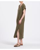Vestido midi de modal con textura militar Babea