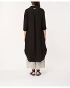 Zwarte rechte hemdjurk van linnen van Talicia